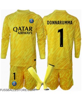 Günstige Paris Saint-Germain Gianluigi Donnarumma #1 Torwart 3rd trikot Kinder 2024-25 Langarm (+ Kurze Hosen)